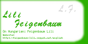 lili feigenbaum business card